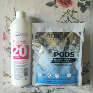 Redken Flash Lift Pods Bonder Inside Lightener 4 Pods & Redken Pro-Oxide 20Vol